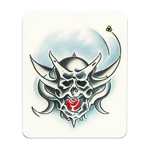 Devil Playing Cards With Angel