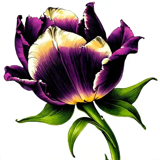 Dark Purple Tulip Flower