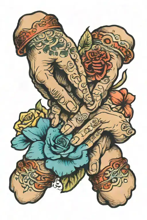 Baby Hands Hold Hands