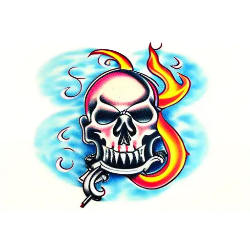 Fuck Cancer Phrase Written With Flames