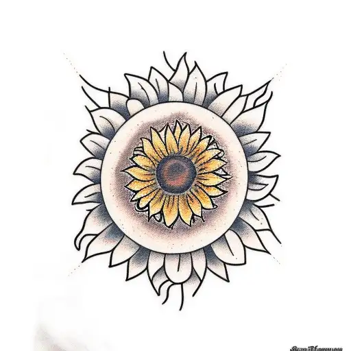 Name Inside Sunflower