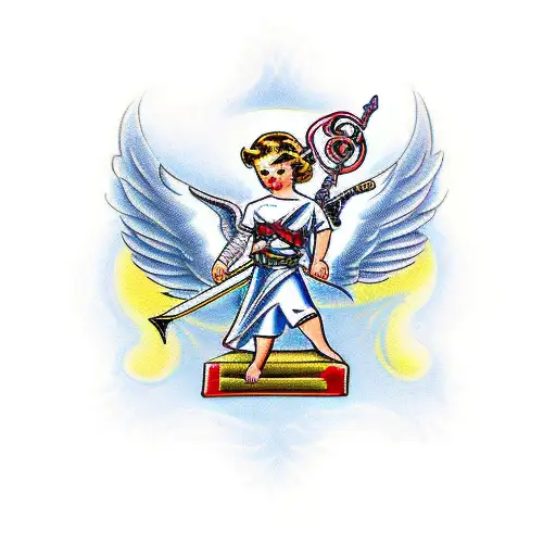 Angel With Balance And Sword