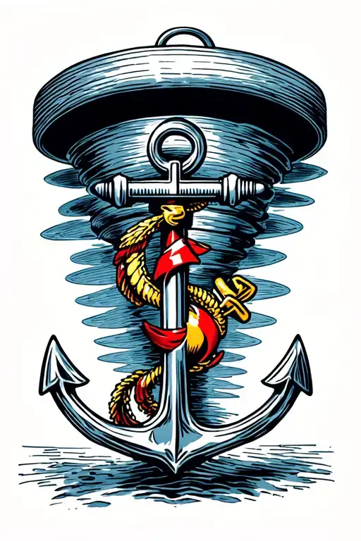 Simple Marine Corps Anchor And Tornado Tunnel