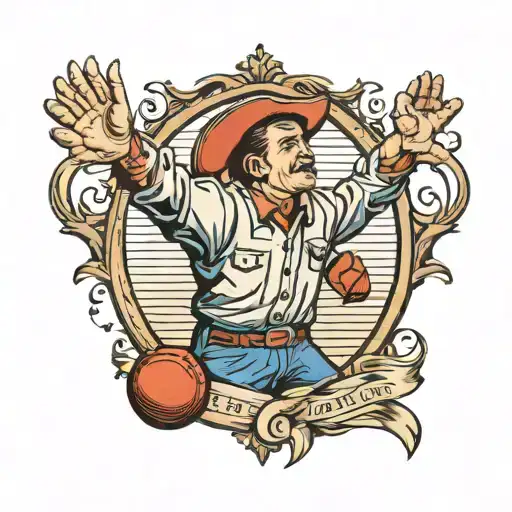 Create A Tattoo For My Father Playing Catch With His Son