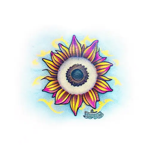 Name 'Frederick' Spiraled Inside Sunflower