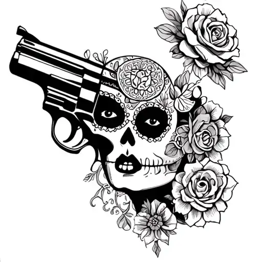 Day Of The Dead Woman Gun