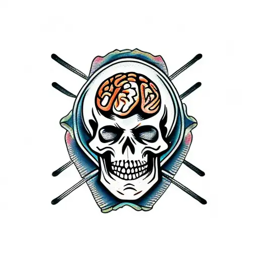 Skeleton With A Human Brain