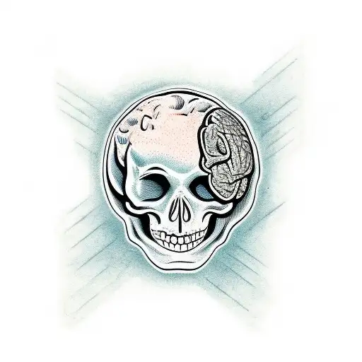 Skeleton With A Human Brain