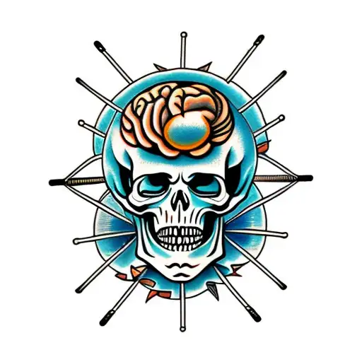 Skeleton With A Human Brain