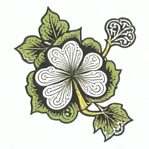 3 Leaf Shamrock With A Crown