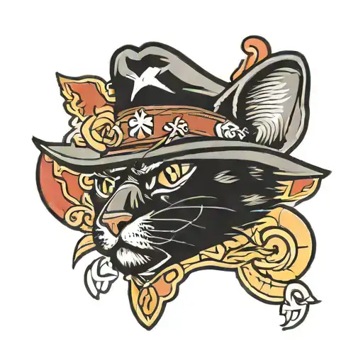 Cowboy Black Cat Face