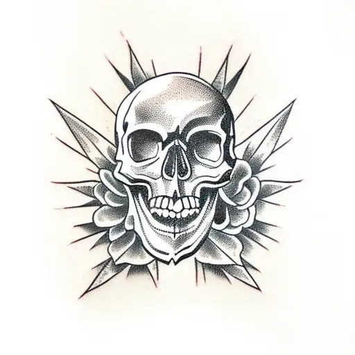 Skull Black And White