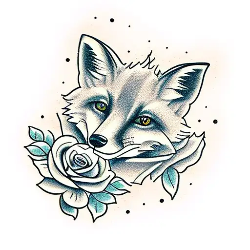 Fox In Roses