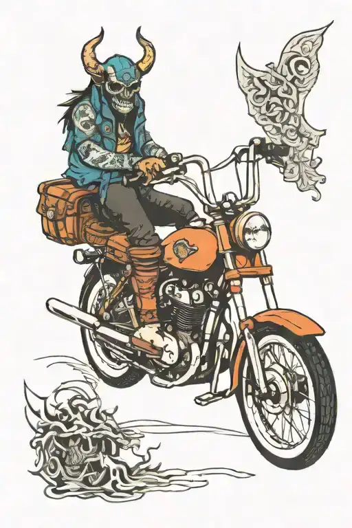 Motorcycle And Guitar Vagabond Demon