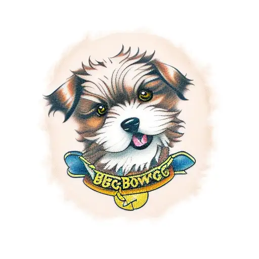 Fluffy Brown Dog Standing Up Thats Boxing