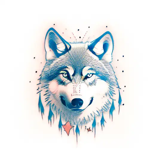 A Wolf Dog Made Out Of Clouds