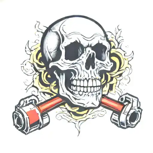 Pistons Skull In Fite