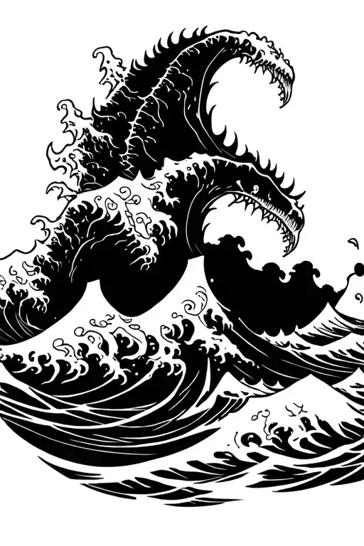 Ocean Wave Sea Monsters