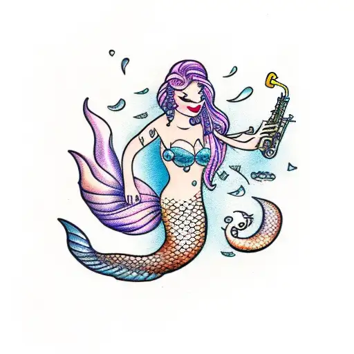 Mermaid Playing Saxophone