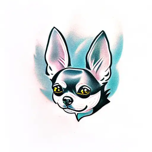 Black Chihuahua With Floppy Pointed Ears