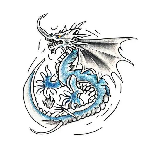 Fierce Dragon With Fire