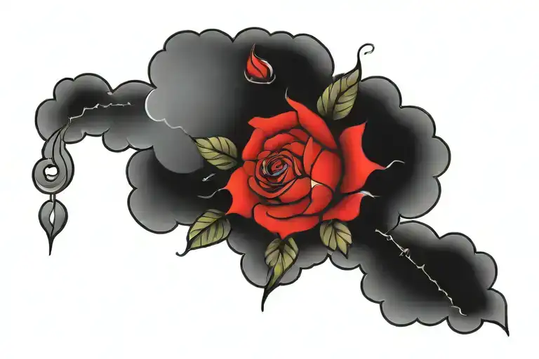 Roses And Clouds And Heart