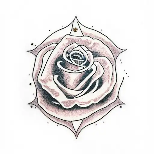 Two Hands Under A Black Rose