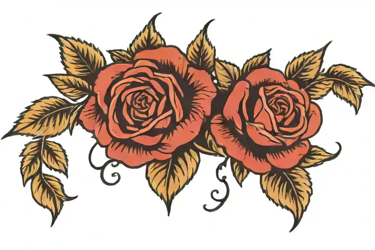 Dark Red Roses Blooming