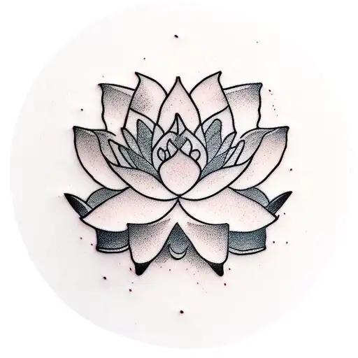 Red Ink Lotus Flower
