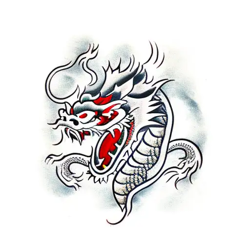 Chinese Dragon Fierce Wise