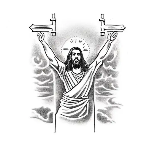 Jesus Taking The Place Of Barabbas On The Cross