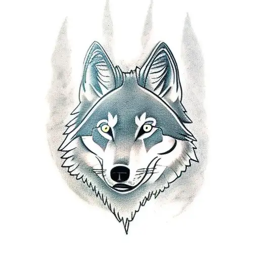 Tattoo Of A Wolf That Protects A Son And A Daughter