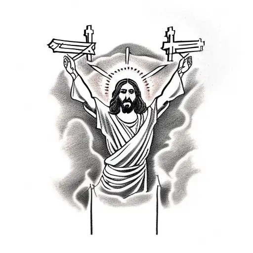 Jesus Taking The Place Of Barabbas On The Cross