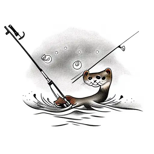 Otter Fishing For Cat