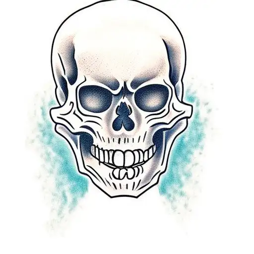 Skeleton Taking Off Human Face Mask