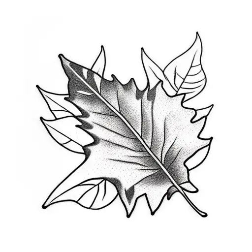 Leaf Black And White