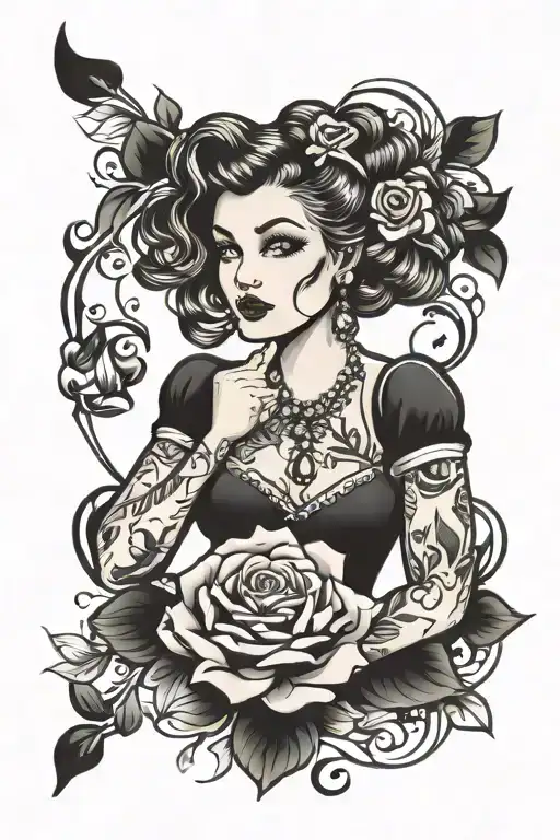 Wife Portrait Pin Up Girl