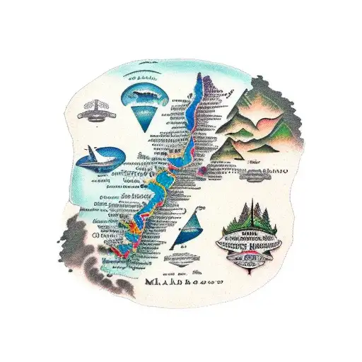 Map Of The Marlborough Sounds And The Tree Of Life