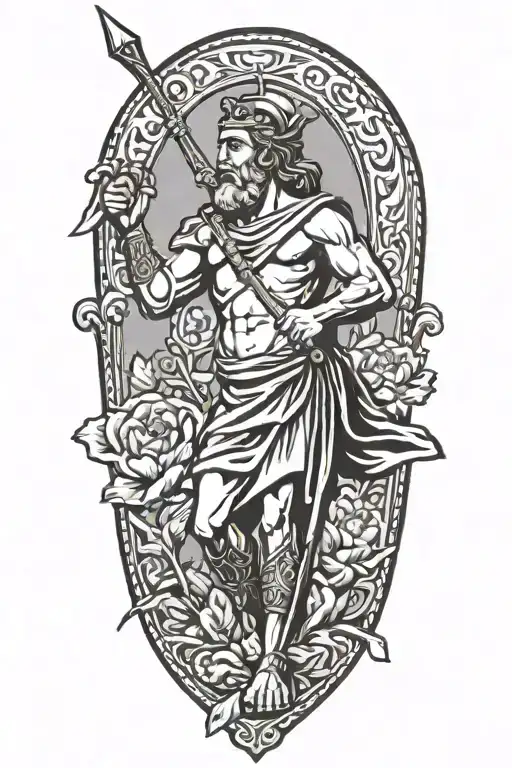 Odysseus With Spear Greek Lotus