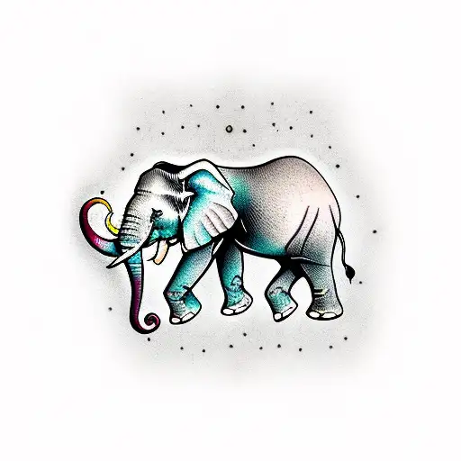 Multicolored Elephant