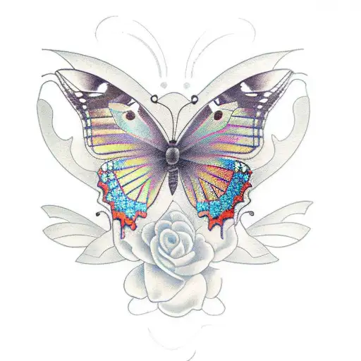 Small Butterfly In Memory Of Mother