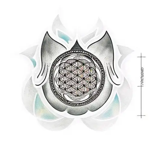 Flower Of Life With Raven Claw House Shield