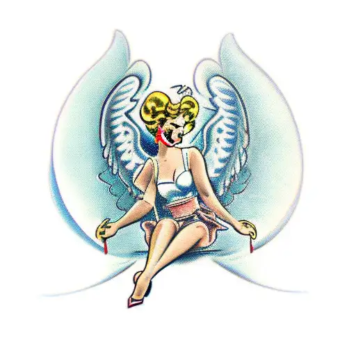 Pin Up Angel Blonde Sexy