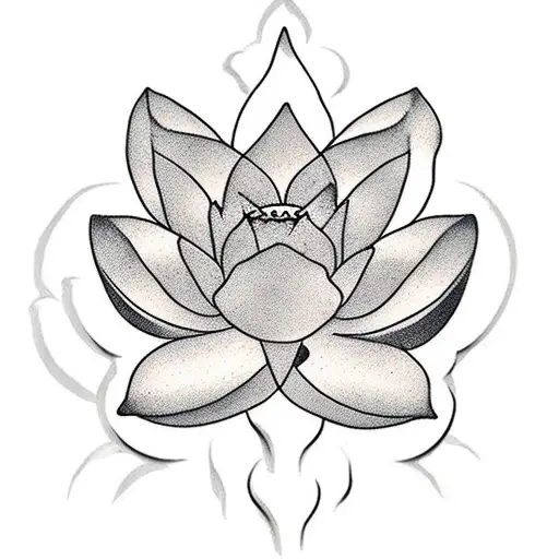 Small Lotus Flower In Finger