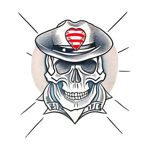 Skull Fedora Axe Knife