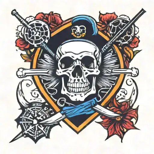 Skeleton Sailor Jerry Style