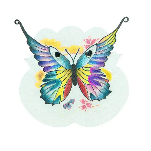 Rainbow Butterflies Swarm