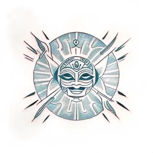 Design A Boss-themed Tattoo Incorporating Polynesian And Maori Sun