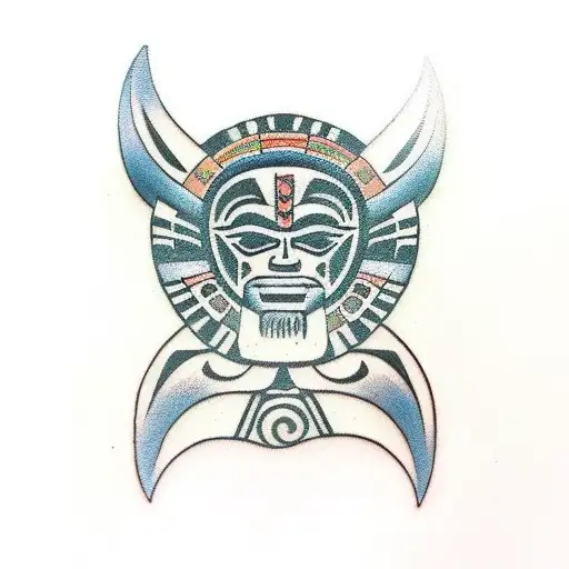 Aztec Polynesian Hawaiian Tribal Tatto