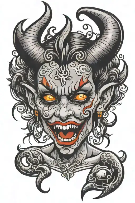 Cartoon Evil Demon Girl